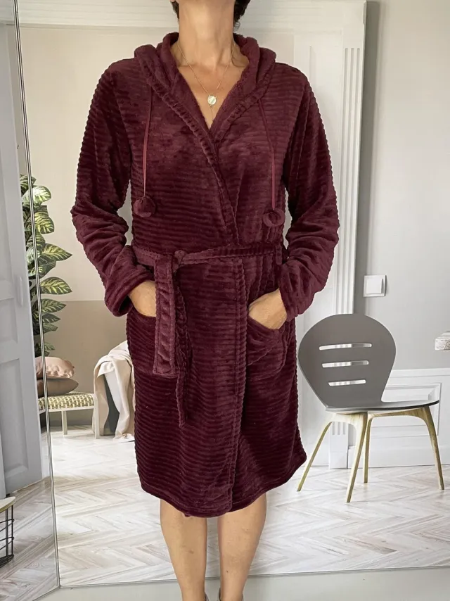 HL Tricot Dames badjas/kamerjas - Vrouwen - Rood