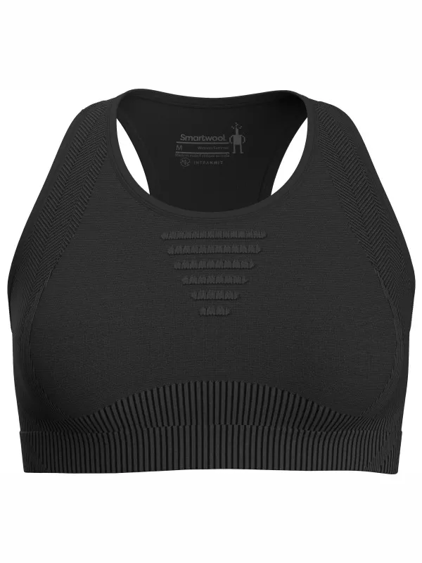 SmartWool Intraknit Racerback sportbeha zwart
