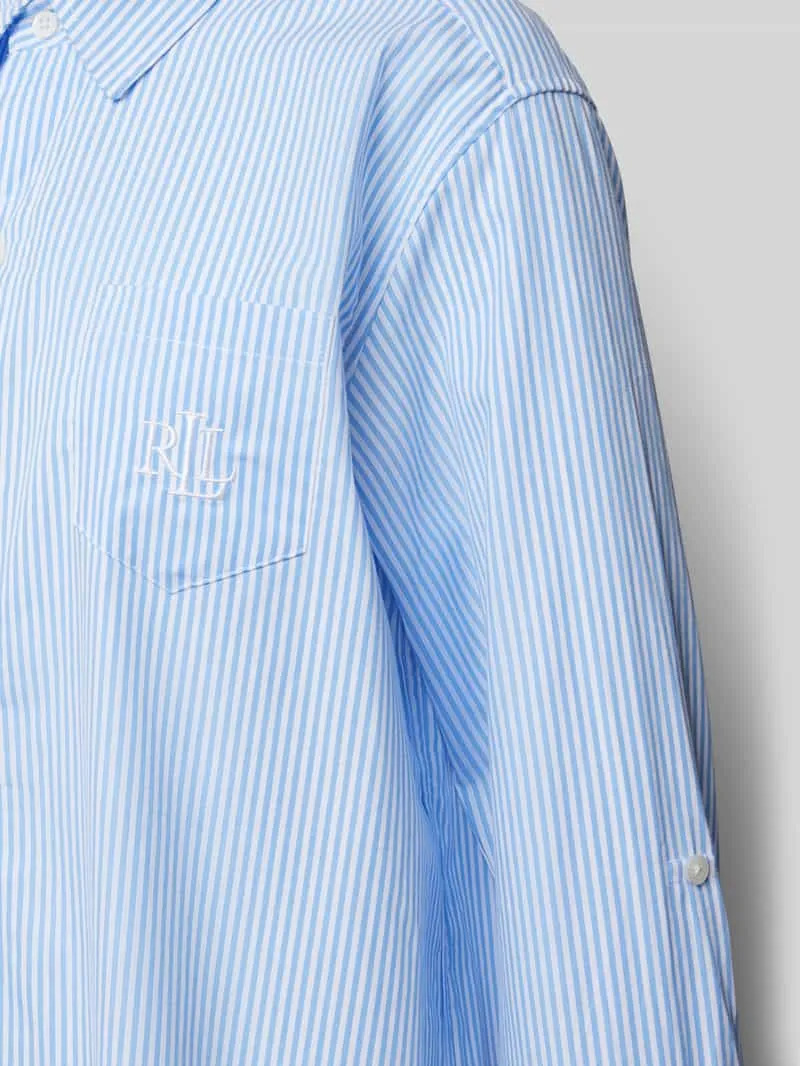 Lauren Ralph Lauren Nachthemd met borstzak blauw, foto 3