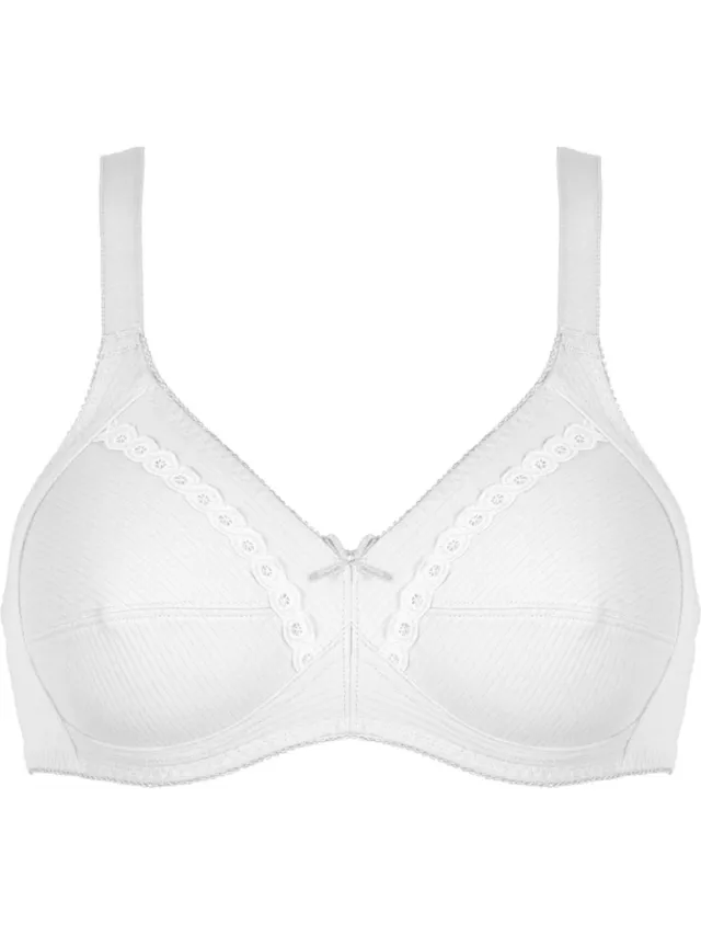 Naturana katoenen soft BH zonder beugels 75A wit
