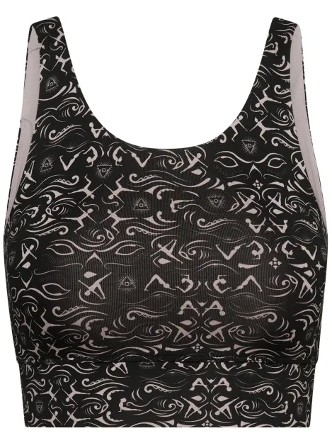 Hey Honey Women's Bustier Samadhi - Sportbeha, zwart/grijs
