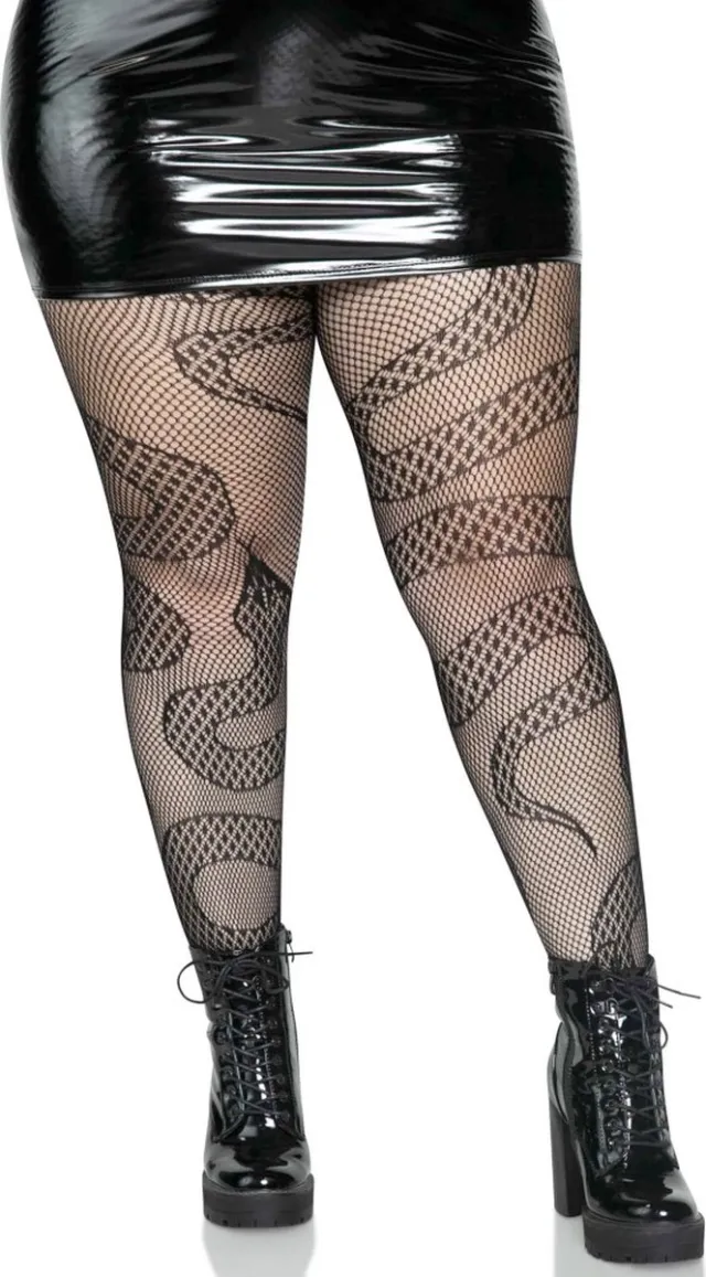 Leg Avenue Snake Net panty - Zwart