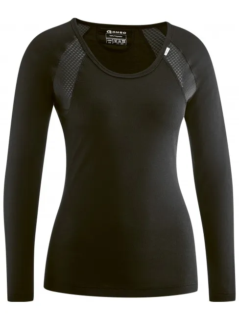 Gonso Peniche shirt met lange mouwen zwart