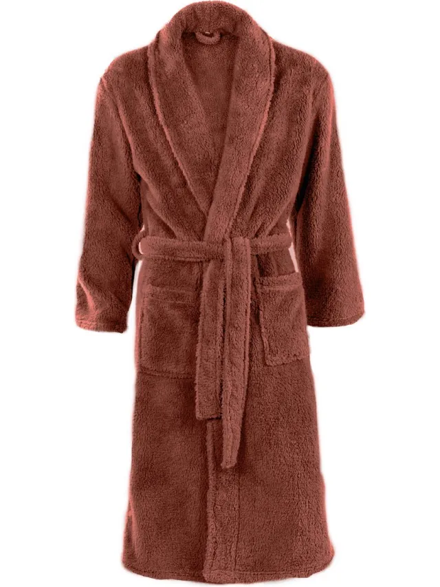 Tiseco Luxe badjas - unisex- Roze - Pluche - Extra Zacht