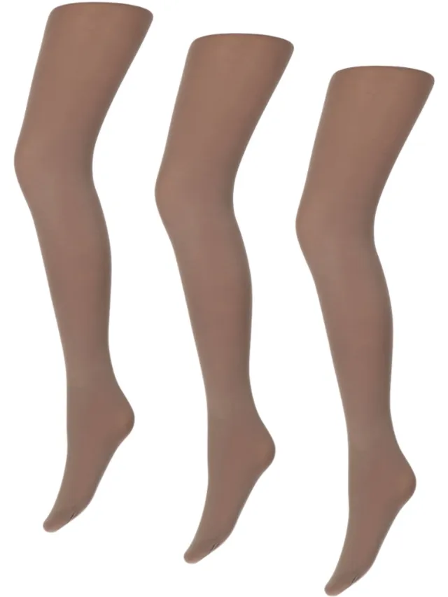 Marianne Dames Microfiber Panty - 60 Denier - 3-Pack - Fossil