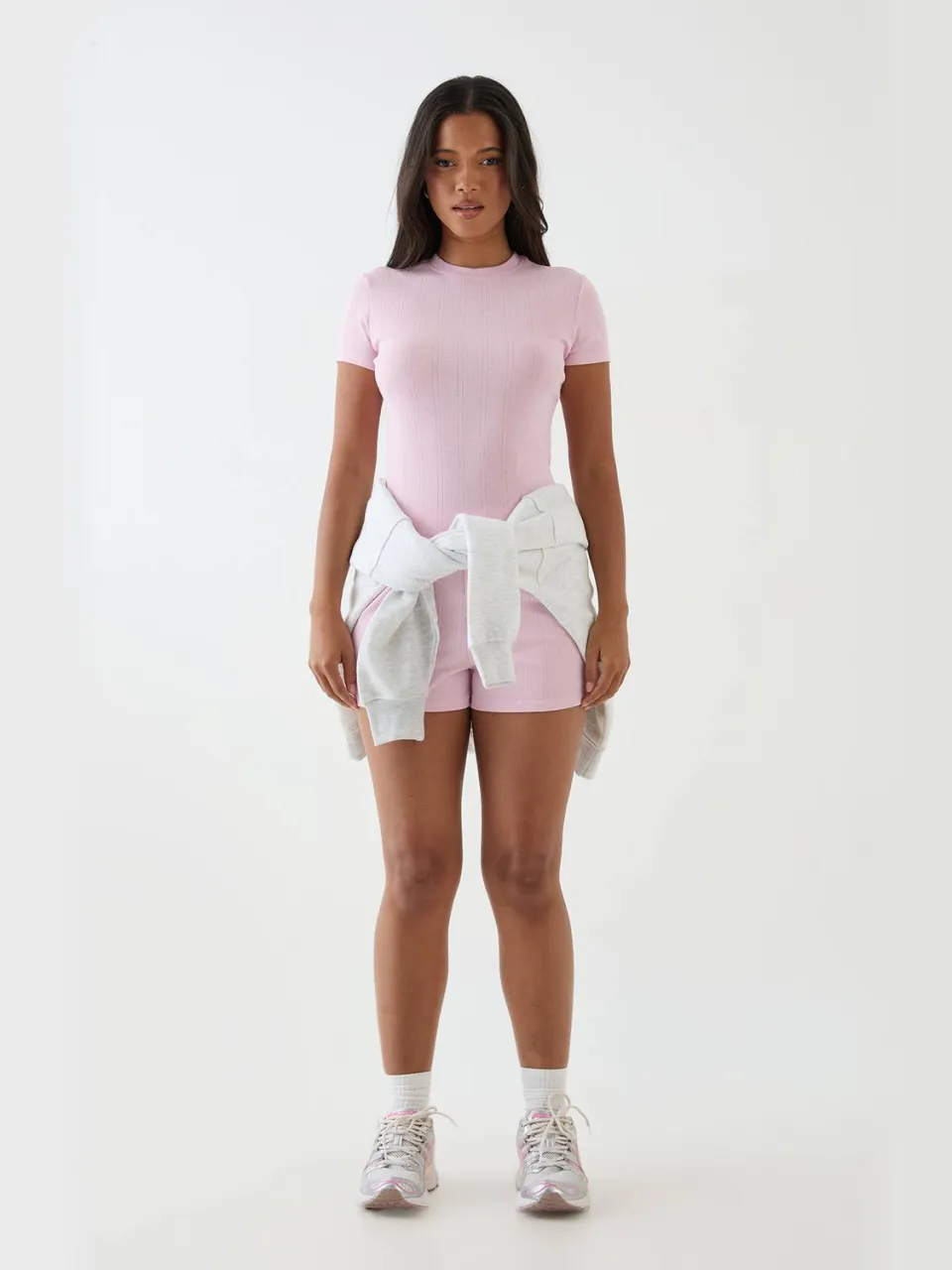 Dames Dsgn Studio Pointelle Getailleerd T-shirt lichtroze, foto 3