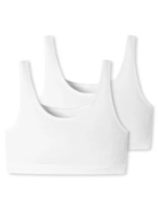 Schiesser 95-5 Organic Cotton bustiertop wit Zwart,Wit