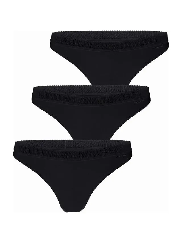 Björn Borg Dames core thong 3 pack Zwart