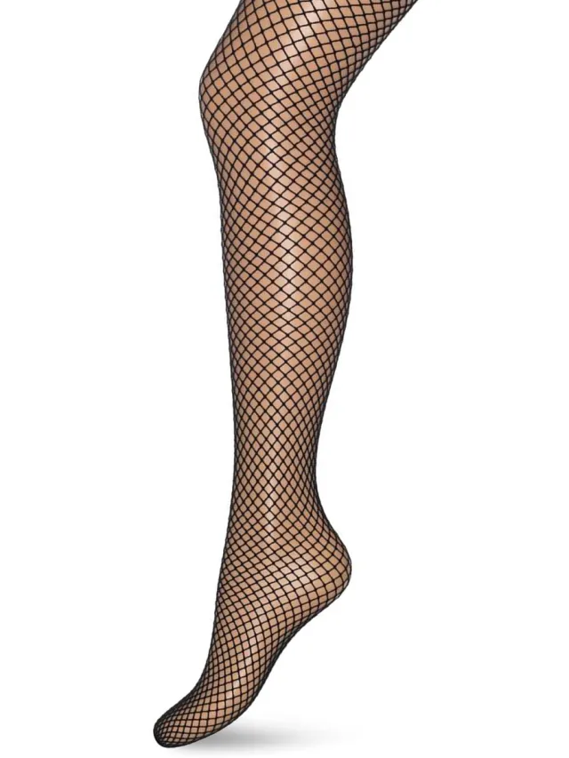 Bonnie Doon Visnet Panty Zwart Dames maat L/XL 40/42 - Netpanty - Fishnet Tights - Visnet Patroon - Comfortabele Pasvorm - Stevig Materiaal - Super Elastisch - Doorschijnend - Black - BN751994.101
