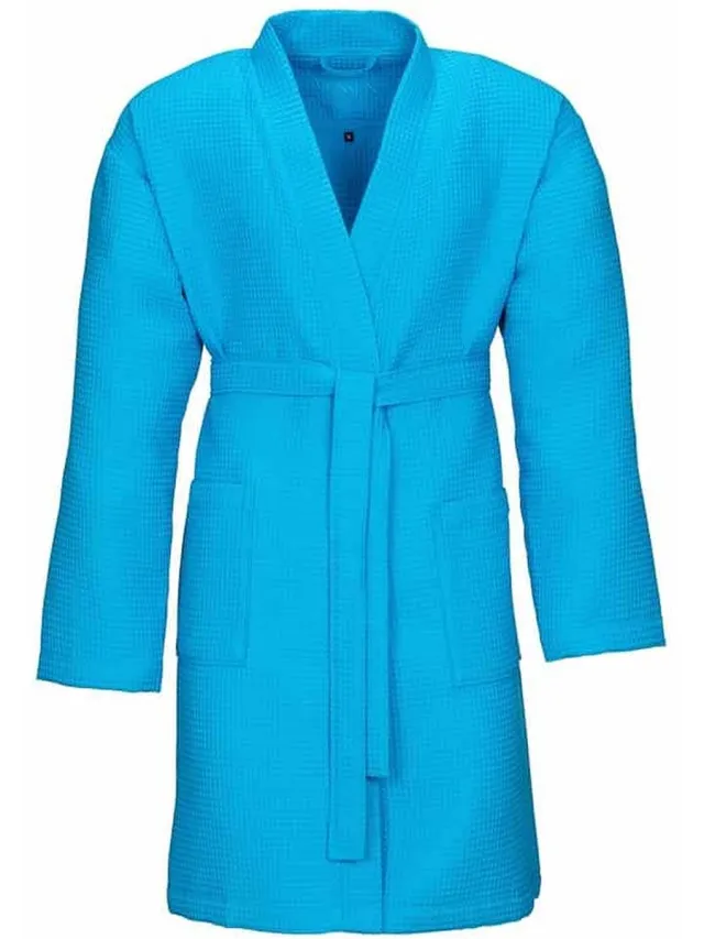 Vossen Badjas Comfort Line ROM - Pique Turquoise S - Sauna Badjas