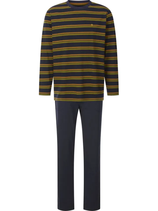 Babista pyjama donkerblauw gestreept