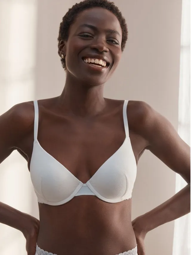 Next Dames - Ultimate Comfort Premium beha met kant en micromodal met vulling en volledige cups - Crème Cream