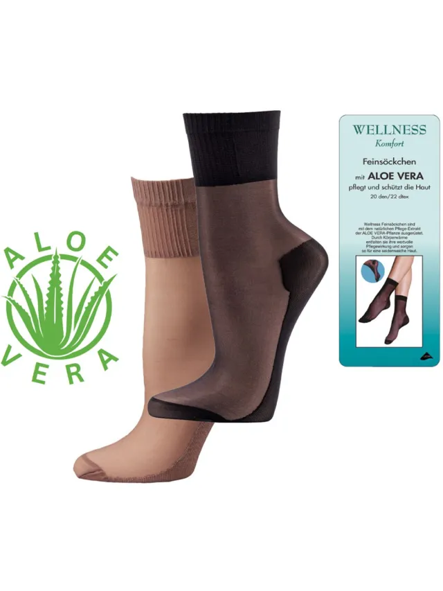 naft 5 Paar | Aloe Wellness Fijne Panty Sokken | Zijdeglans Lycra® Pantie Sokken Met Aloë Vera Zwart, Blauw, Huidkleur
