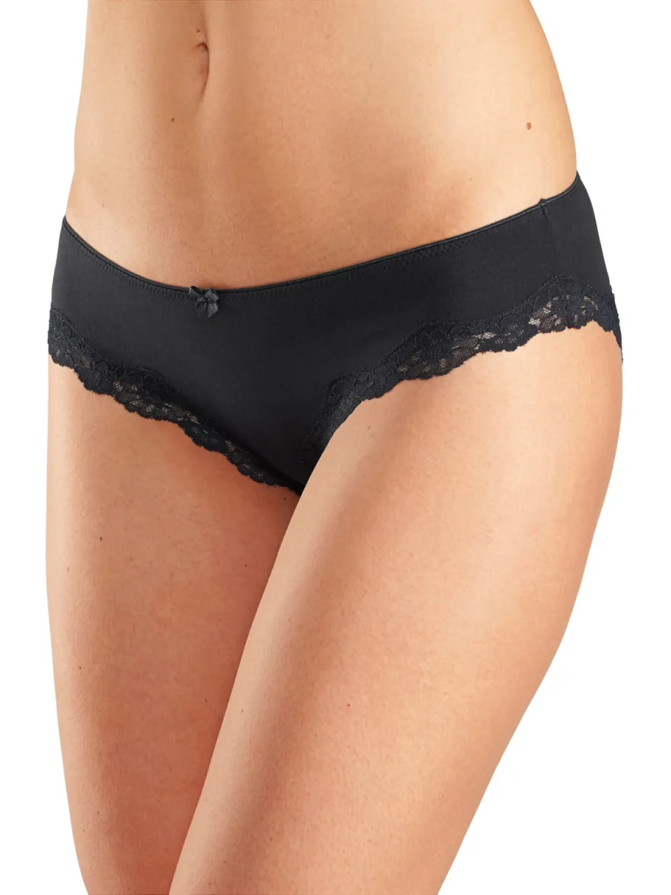 slip zwart met kant