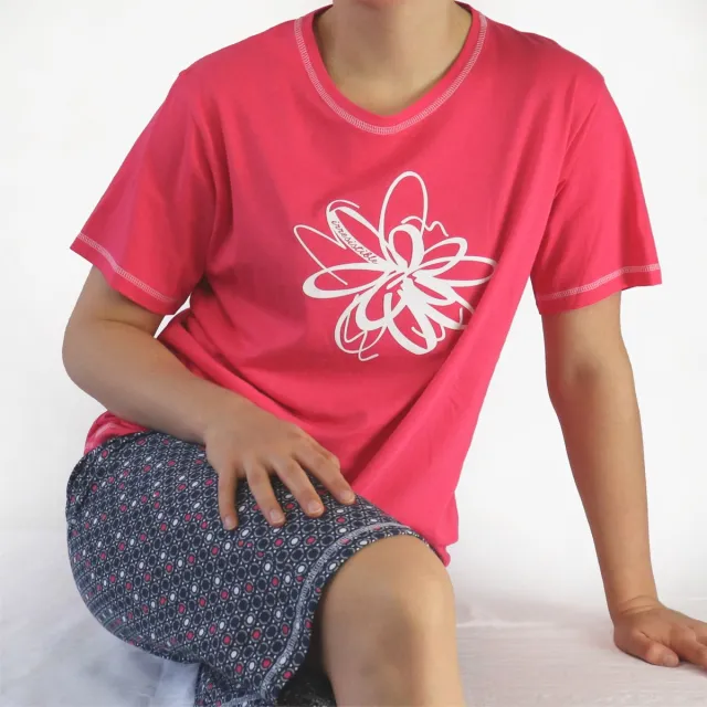 Irresistible Dames Pyjama - Korte Mouwen - Bolletjes - Rood