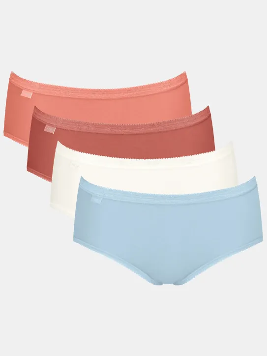 Sloggi Basic+ midi 4-pack multi-colour v022 Roze