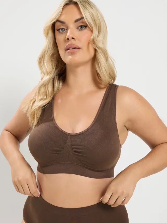 Yours Yourset 2Pack Zwarte En Bruine Naadloze Voorgevormde Bralettessize 54-56, foto 3