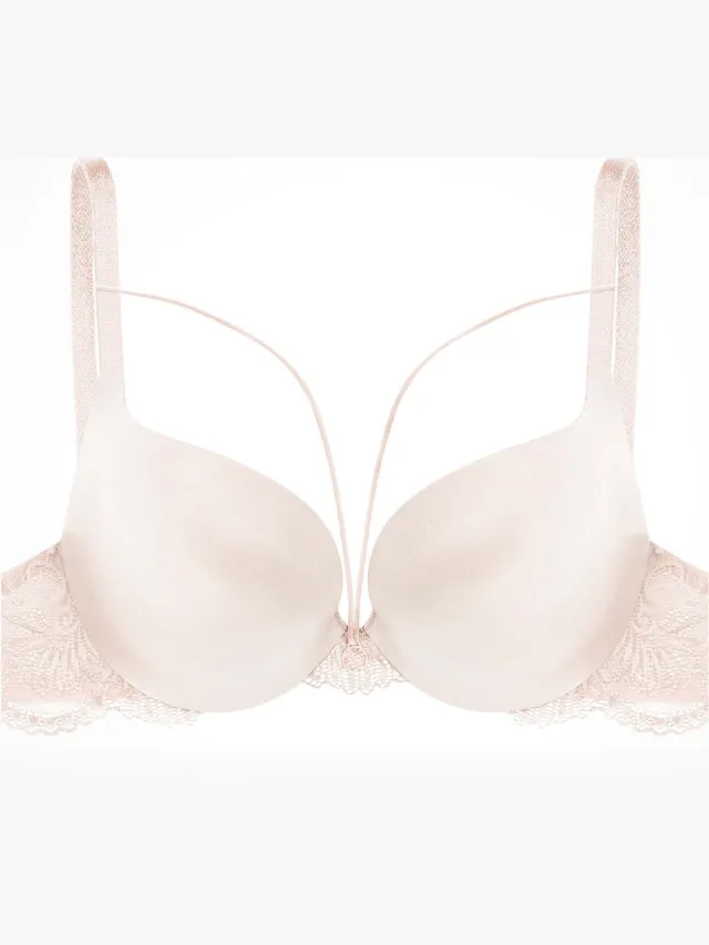 ESOTIQ Isley - Push-upbeha - 65E - Beige - Kanten afwerking
