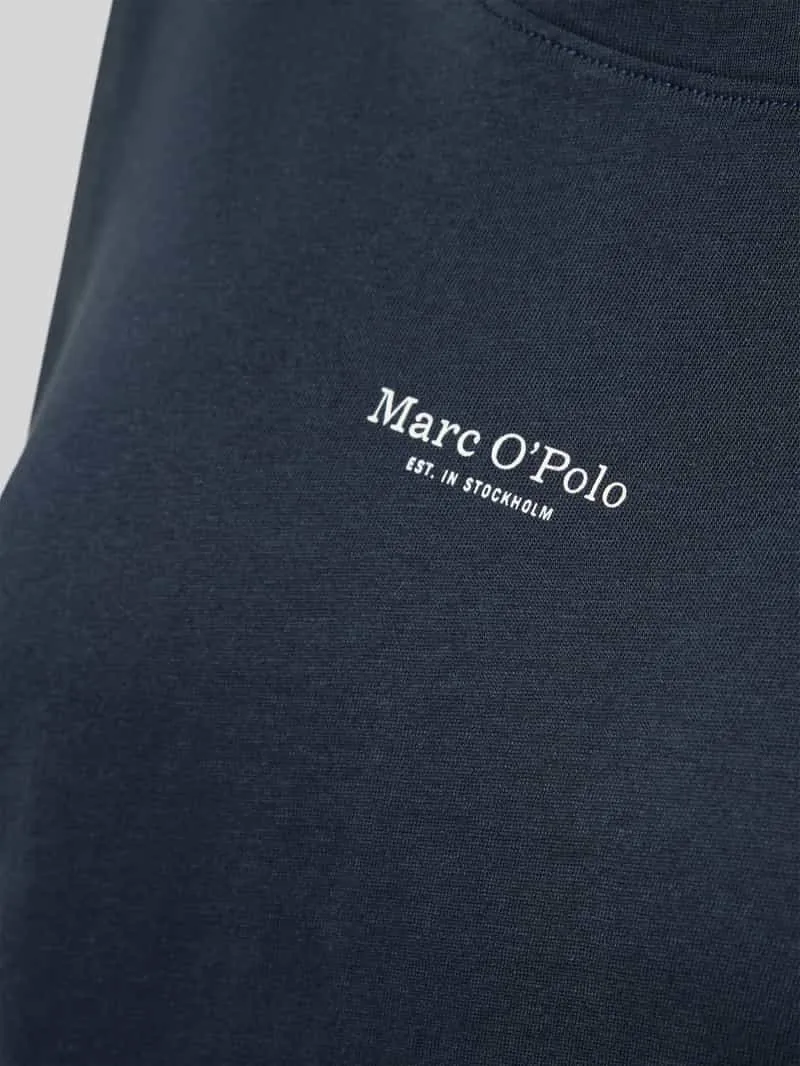 Marc O'Polo Regular fit pyjamabovendeel van puur katoen donkerblauw, foto 3