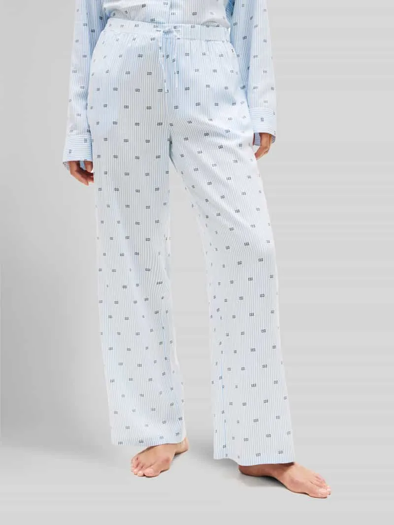 Tommy Hilfiger Pyjamabroek met print van viscose lichtblauw, foto 3