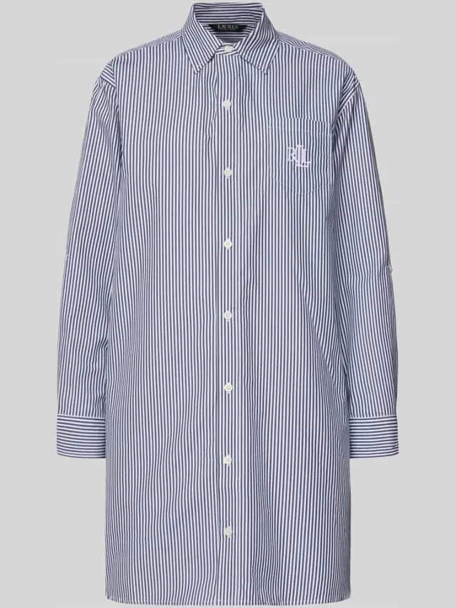 Lauren Ralph Lauren Nachthemd met borstzak Donkerblauw