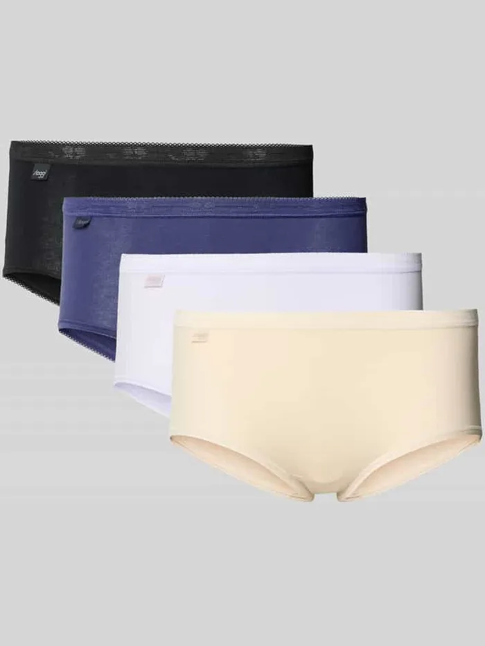 Sloggi Slip met elastische band model 'BASIC' in set van 4 Blauw