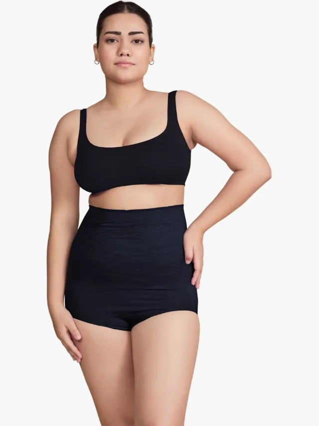 Munns en Mars Shapewear Voor Buik en Billen Naadloss High Waist Wit Zwart