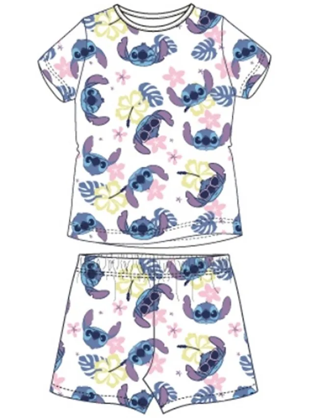 Disney Lilo en Stitch Pyjamaset Wit