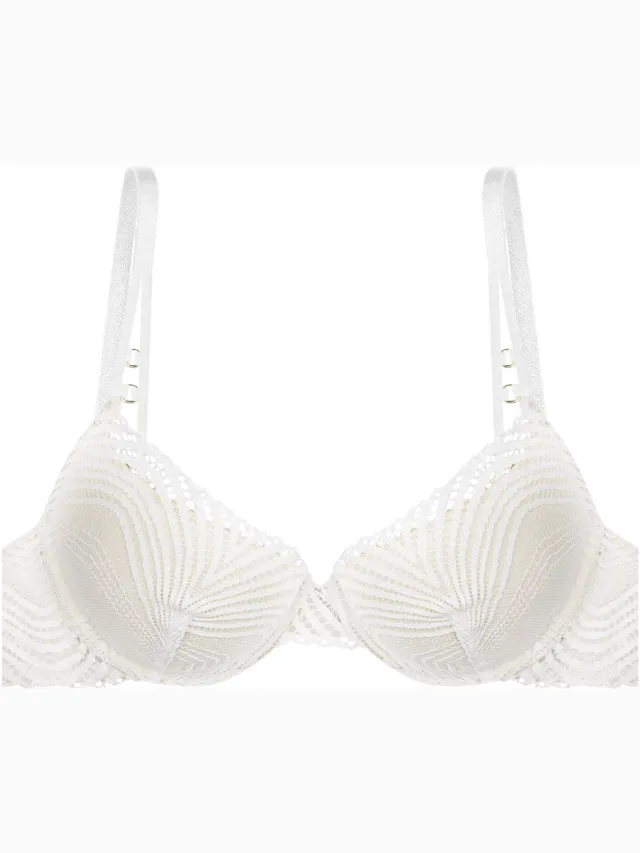 ESOTIQ Ninfa - Push-upbeha - 65F - Witte kant - Dubbele schouderbandjes