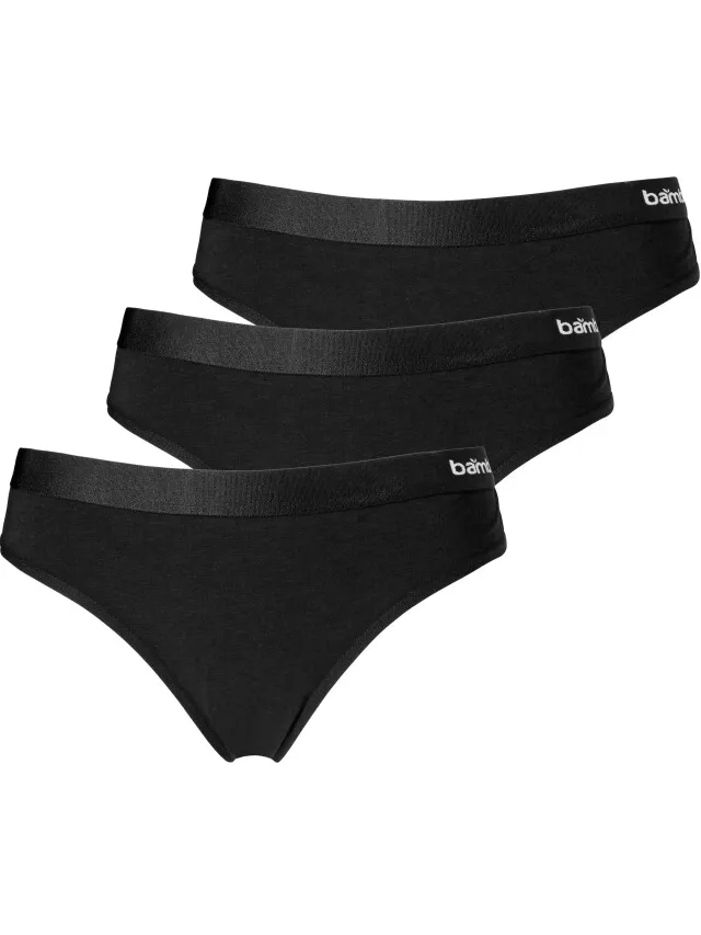 Apollo Dames string bamboe 3-pack Zwart
