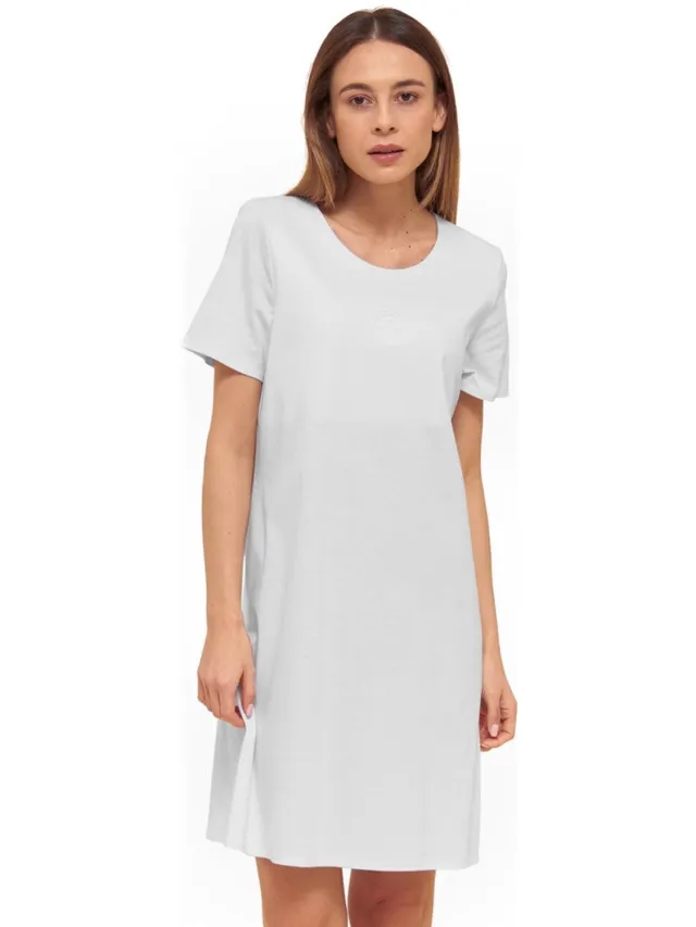 Féraud Dames dames nachthemd - 90 cm lang Basic bleu