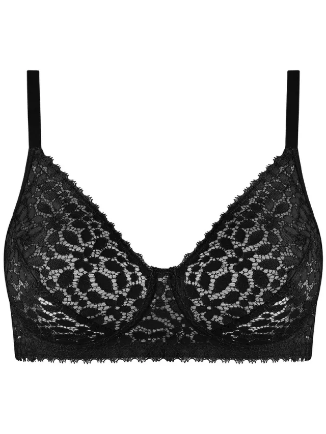 nur die Bügelloser BH Lace Zwart