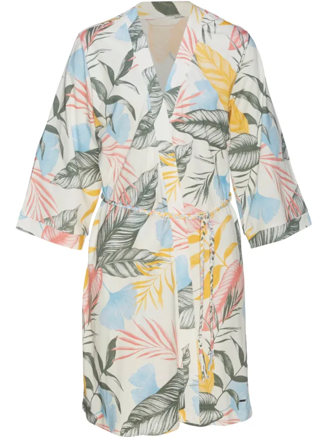 kimono bedrukt wit