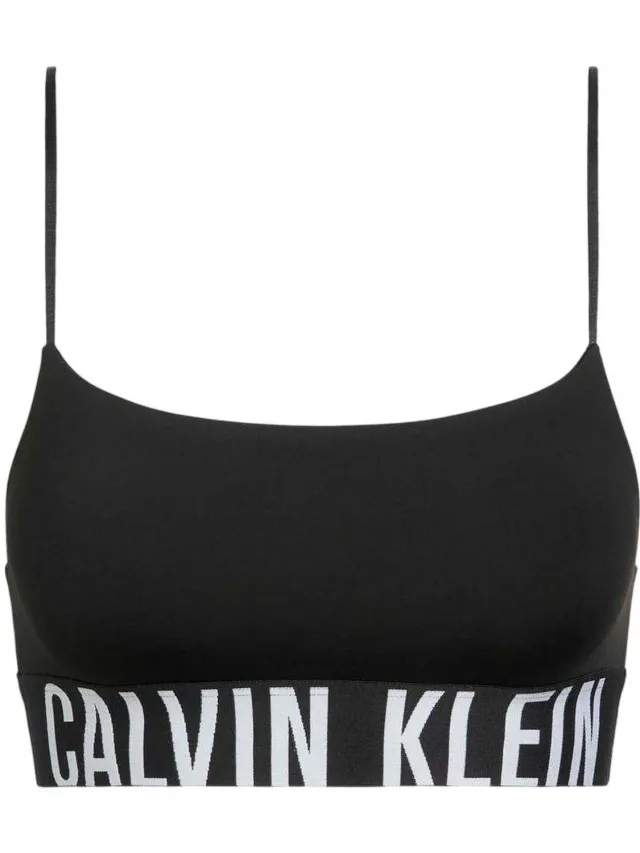 Calvin Klein Sportbeha voor dames met herhaald logo en nauwsluitende pasvorm (Zwart), foto 2