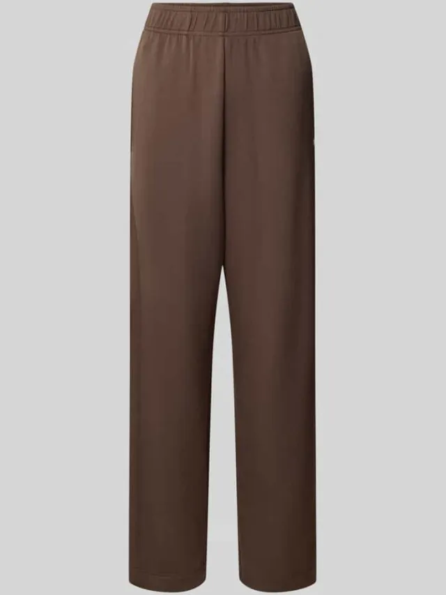 Schiesser Joggingbroek van modal-mix met labeldetail donkerbruin, foto 2
