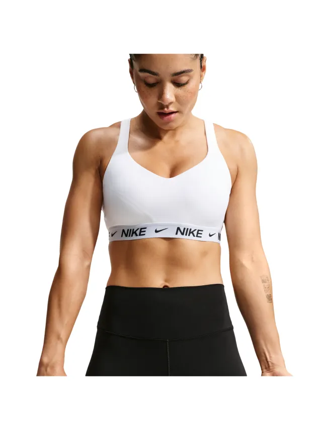 Nike Indy High-support Padded Adjustable Bra Sportbeha's/Sportvesten Dames - Wit - Katoen Jersey White