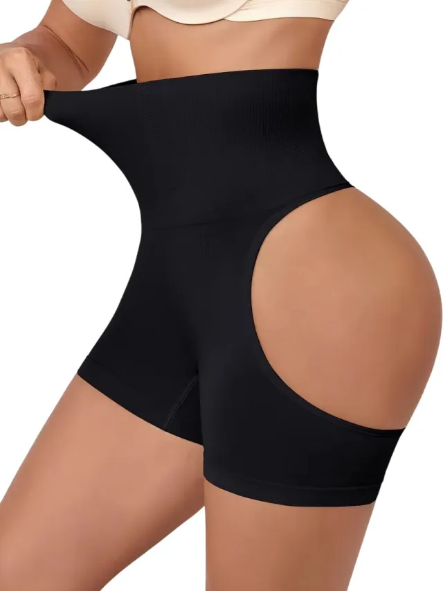 rimmo Dames High Waist Shapewear Shorts – Naadloze Buik Corrigerende Onderbroek, Billen Lift, Taille Shaper, Slim Fit & Ademend - Zwart