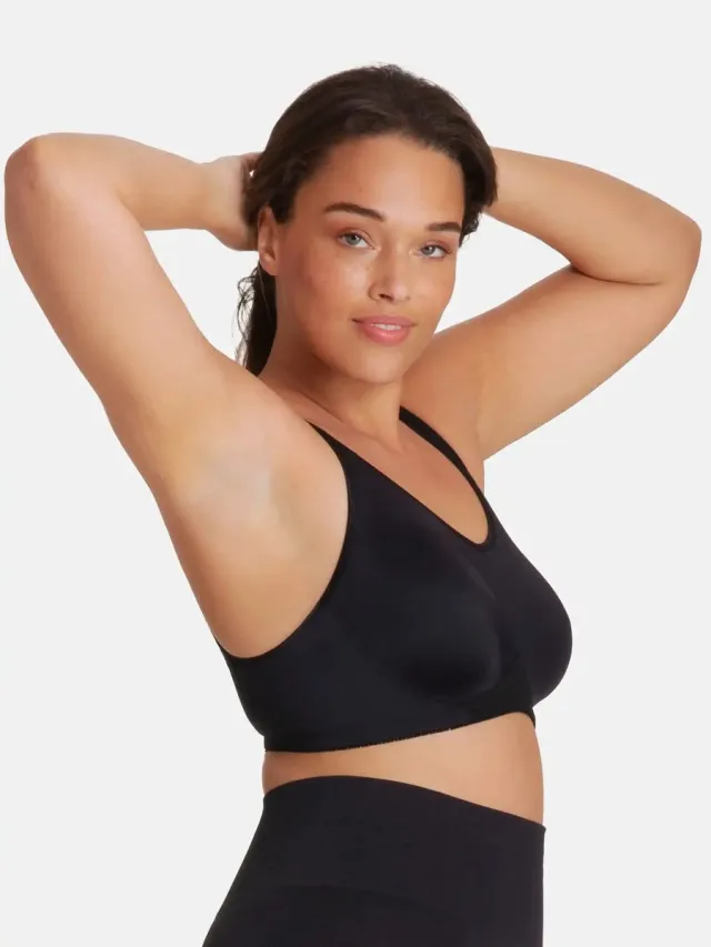Dorina Racerback Sport BH - Flex - Stevige sport bh - Verstelbare bandjes - 90D - Zwart