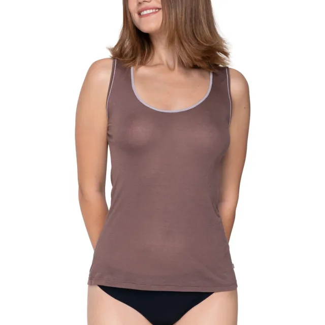 Luna Splendida Touch Splendida kasjmier tanktop bruin