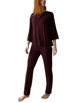 Triumph Amourette PK LSL Pyjama Set Blauw,Lila