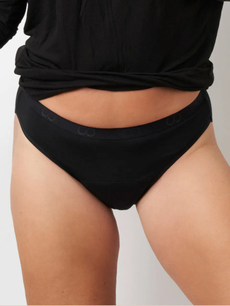 Moodies Undies medium absorberende menstruatieslip zwart, foto 3