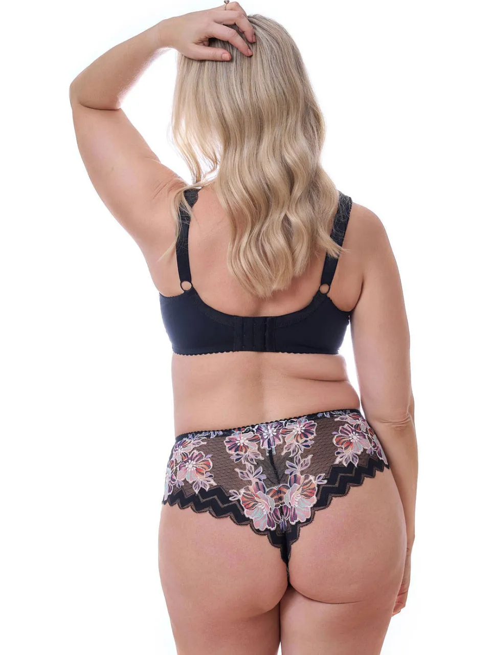 Plaisir Beate brazilian slip zwart met bloemenprint, foto 2