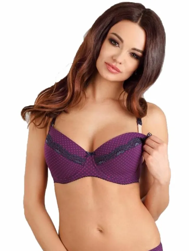 Lupoline Purple Dots voedingsbh paars