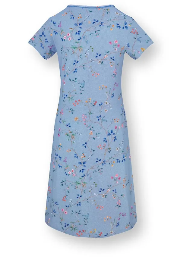 Pip Studio Daniela Nachthemd Lange Mouw Dames - Loungewear - Delhi Dreams - Blauw