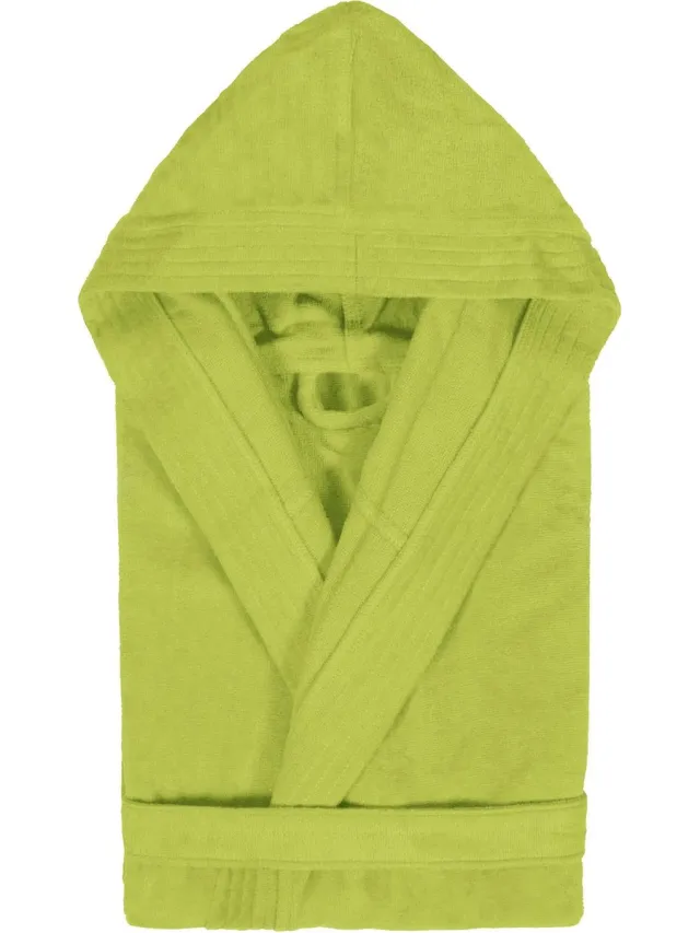Cool Duplex Badjas met Capuchon Uni Cool Velours Groen col 2612