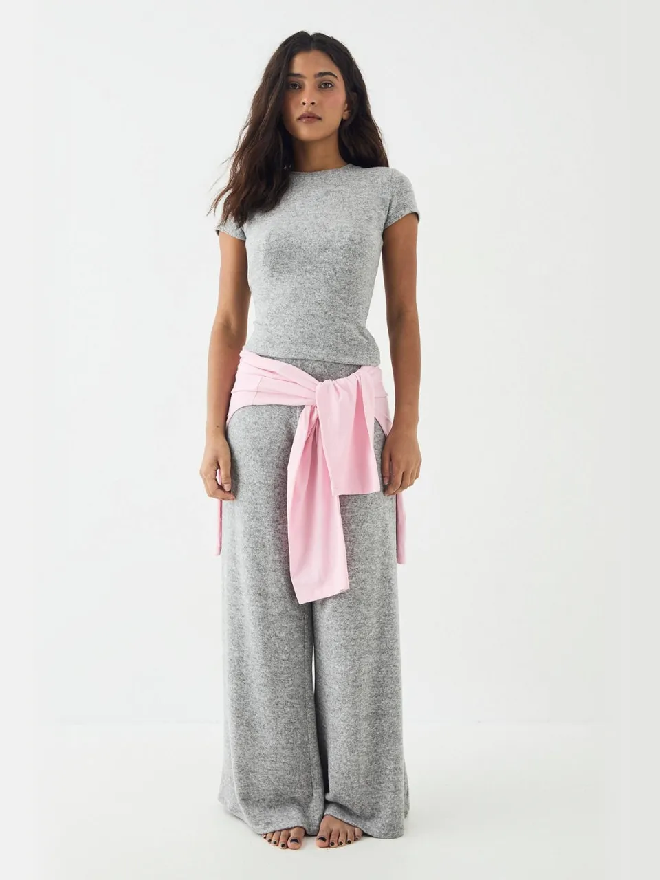 Dames DSGN Studio Lounge Loose Fit T-Shirt asgrijs, foto 4