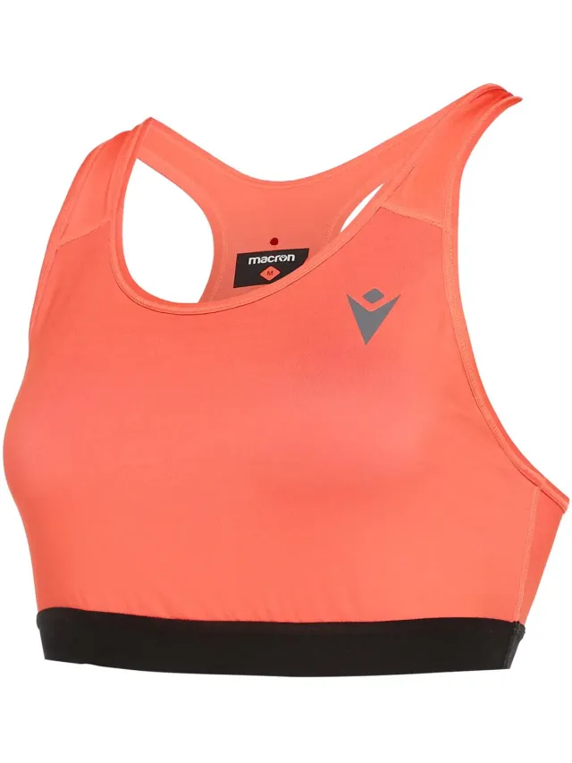Macron Tank topDamestje beha Macron Running beatrix fluorescerend oranje/zwart
