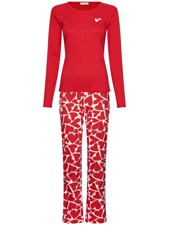 Rebelle MyRebelle - Endless Love - Pyjama - Bio-Katoen - Hartjes Rood