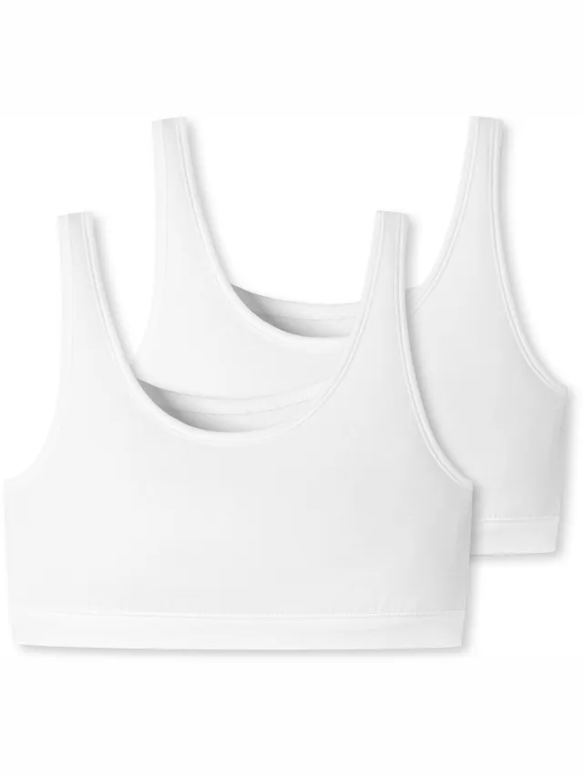 Schiesser 2 PACK Bustier 95/5 zonder cups - Dames Beha wit