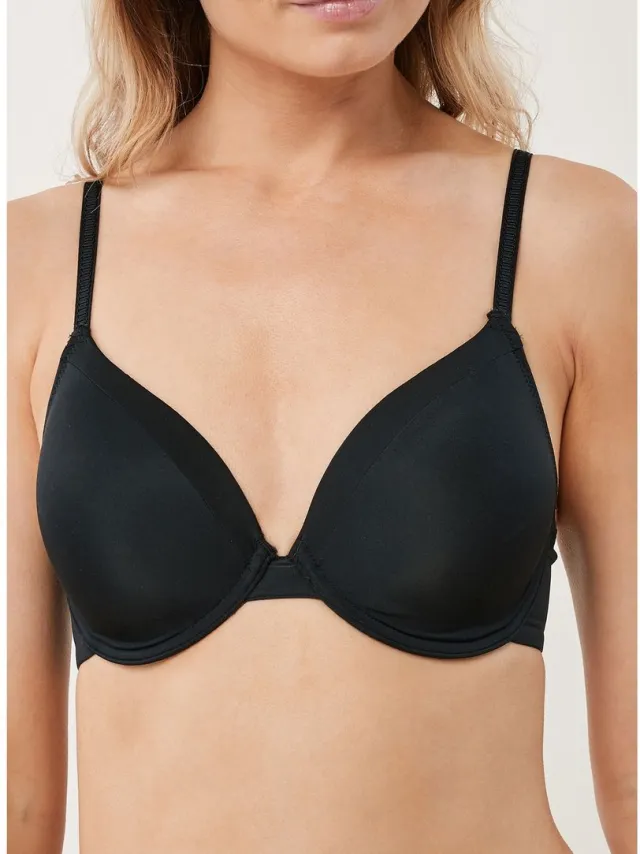 Next Dames - Set van 2 gladmakende Ultimate Comfort beha's met vullingen en hele cups - Zwart Black